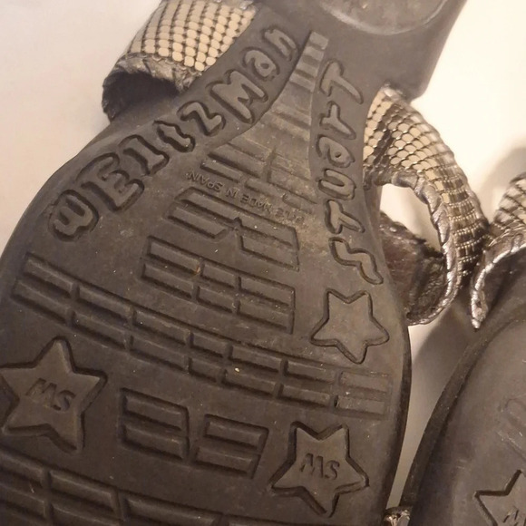 Stuart Weitzman Fancy  Free Pewter sandals SZ - Picture 7 of 11